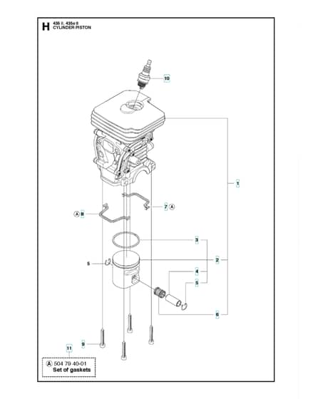 Husqvarna 435EII - Cylinder Piston