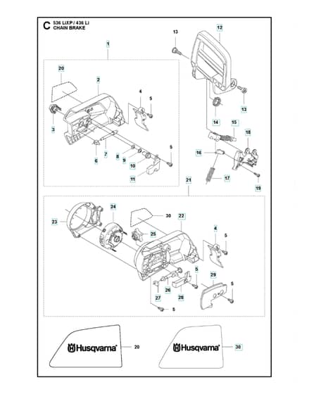 Husqvarna 436LI - Chain Brake