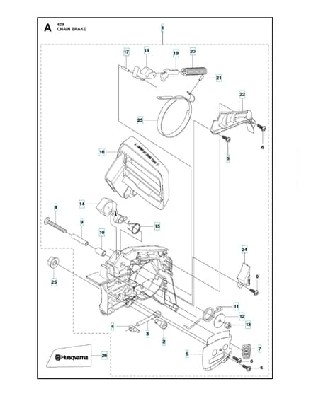 Husqvarna 439 - Chain Brake