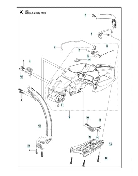 Husqvarna 439 - Handle