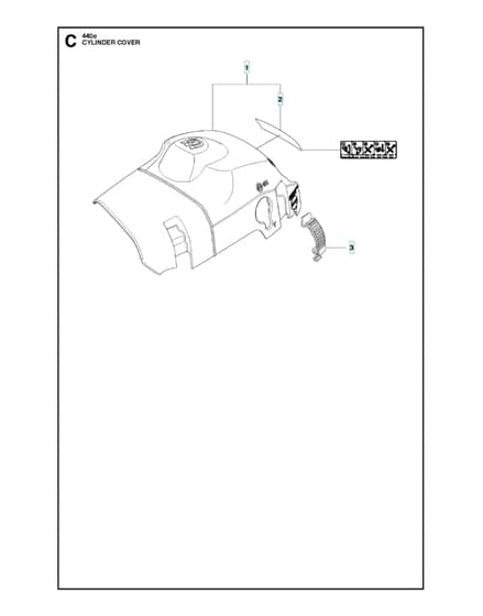 Husqvarna 440E-SERIES - Cylinder Cover