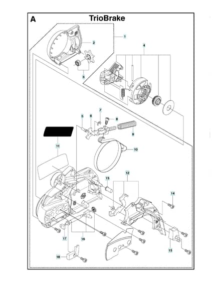 Husqvarna 440IIE-SERIESTRIOBRAKE - Chain Brake & Clutch Cover