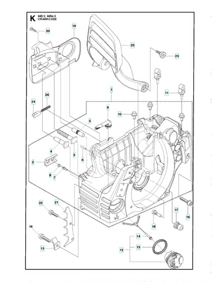 Husqvarna 445EII - Crankcase