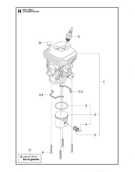 Husqvarna 445EII - Cylinder Piston