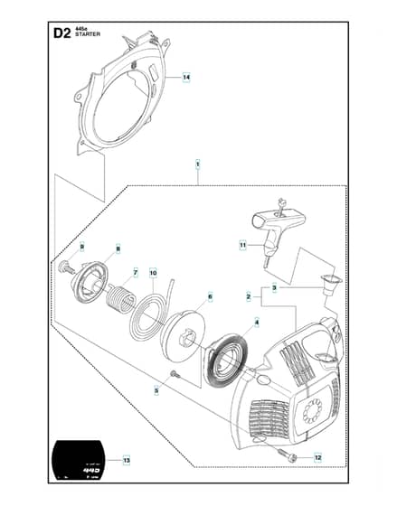 Husqvarna 445E - Starter