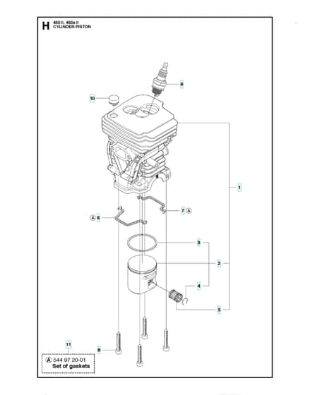 Husqvarna 450EII - Cylinder Piston