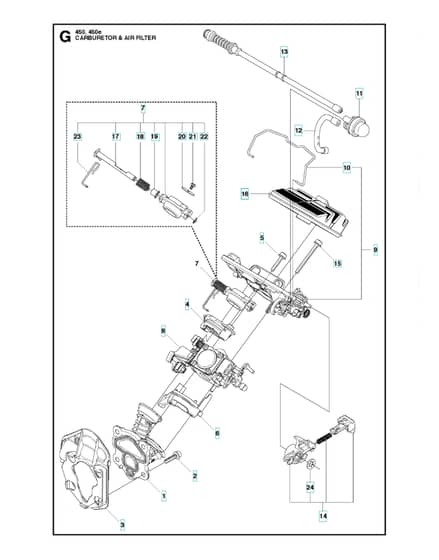 Husqvarna 450E-SERIESJUBILEE - Carburetor & Air Filter