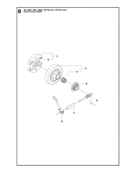 Husqvarna 450RANCHER - Clutch & Oil Pump