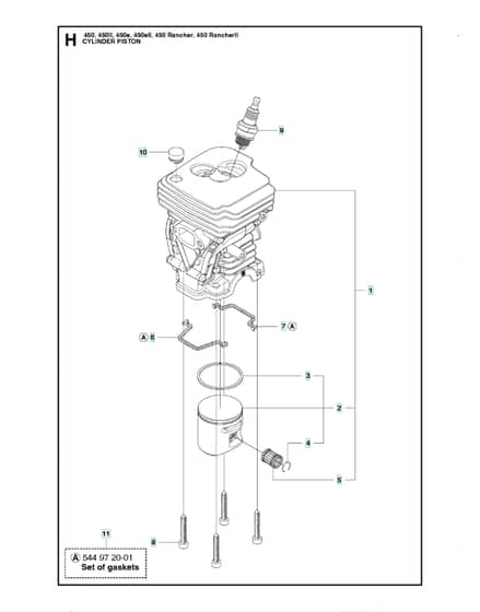Husqvarna 450RANCHER - Cylinder Piston