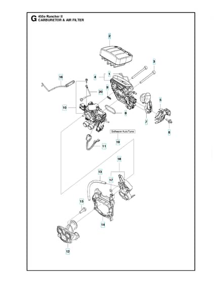 Husqvarna 455ERANCHERII - Carburetor & Air Filter