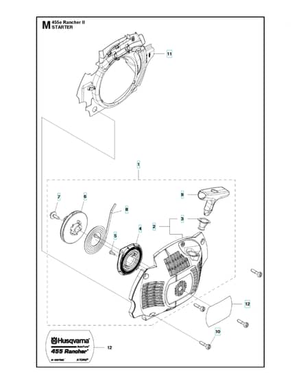 Husqvarna 455ERANCHERII - Starter