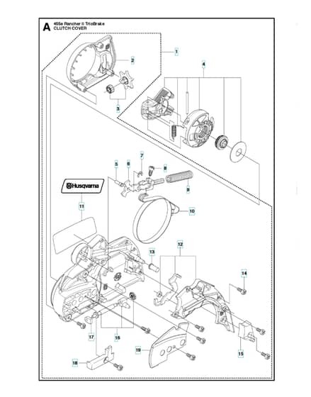 Husqvarna 455ERANCHERIITRIOBRAKE - Clutch Cover