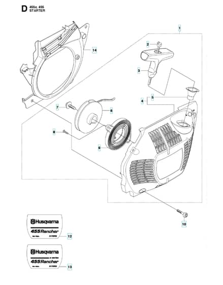 Husqvarna 455ERANCHER - Starter