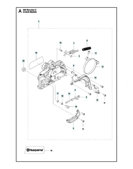 Husqvarna 455RANCHERII - Chain Brake
