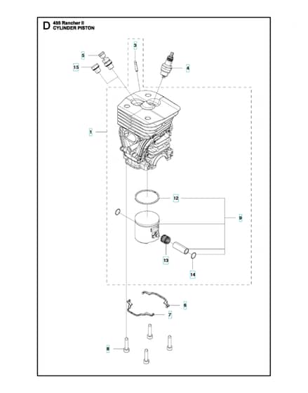 Husqvarna 455RANCHERII - Cylinder Piston