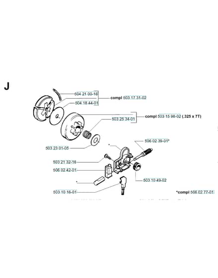 Husqvarna 45 - 2001-Current - Clutch & Oil Pump 2