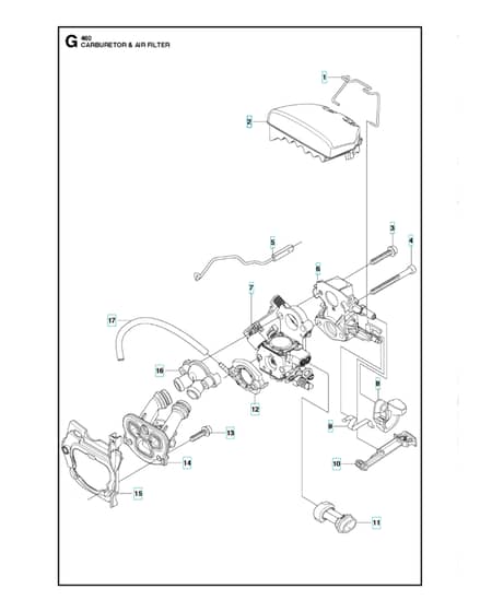 Husqvarna 460RANCHER - Carburetor & Air Filter