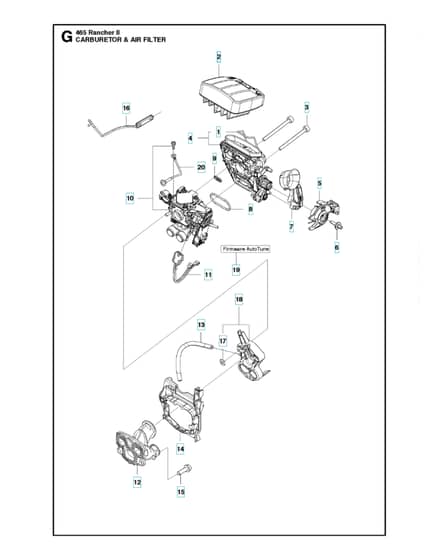 Husqvarna 465RANCHERII - Carburetor & Air Filter