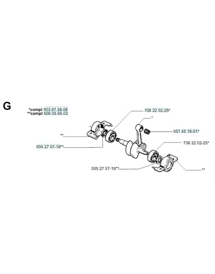 Husqvarna 49 - 2001-Current - Crankshaft