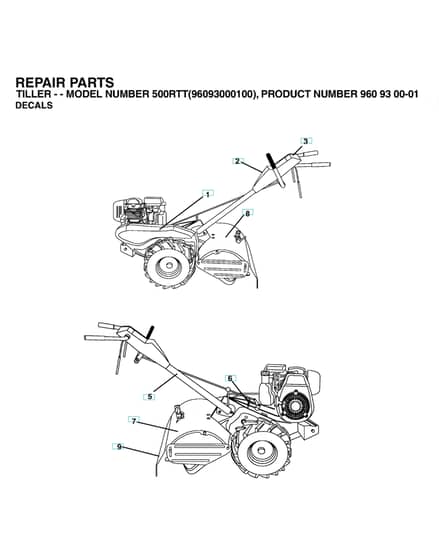 Husqvarna 500RTT - 2004-11 - Decals