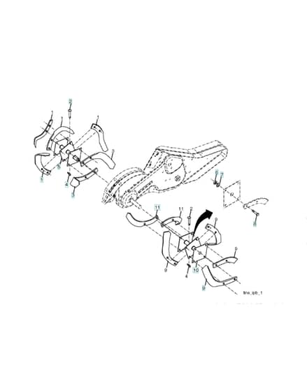 Husqvarna 500RTTA - 2003-11 - Tine Assembly