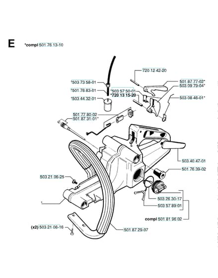 Husqvarna 51 - 2000-Current - Fuel Tank & Handle