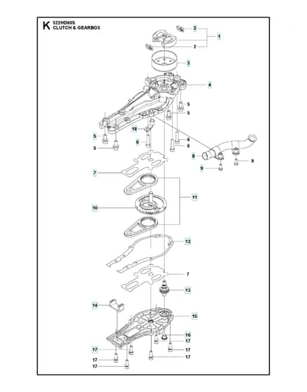 Husqvarna 522HD60S - Gear Housing