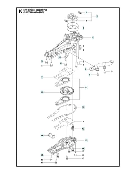 Husqvarna 522HDR60X - Gear Housing