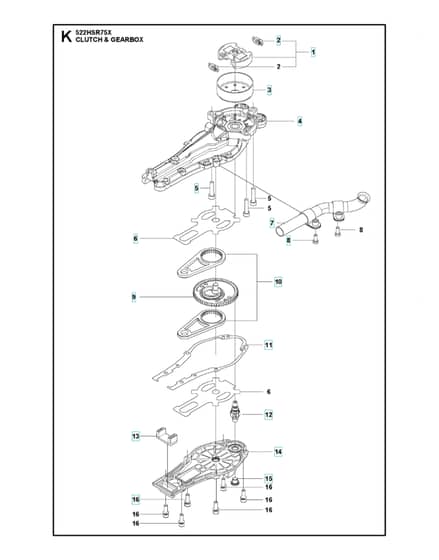 Husqvarna 522HSR75X - Gear Housing