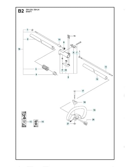 Husqvarna 524Lk - Shaft & Handle