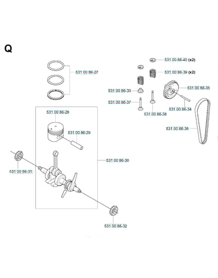 Husqvarna 524R - Piston & Crankshaft