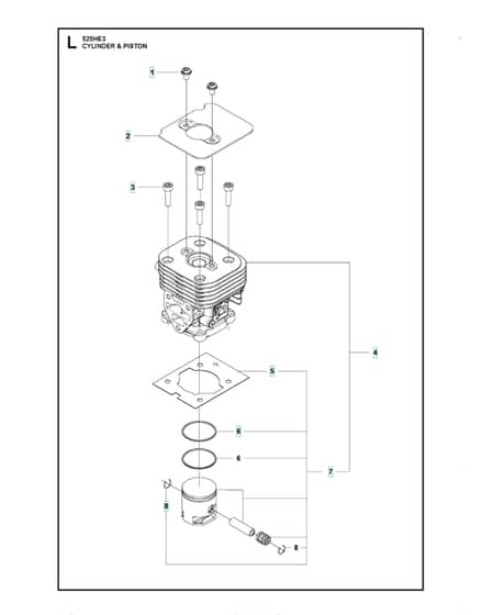 Husqvarna 525HE3 - Cylinder Piston
