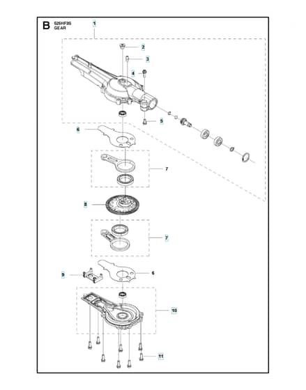 Husqvarna 525HF3S - Gears