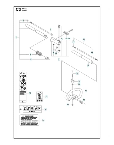 Husqvarna 525LK - Shaft