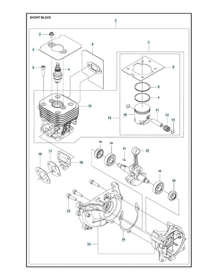 Husqvarna 525LK - Short Block