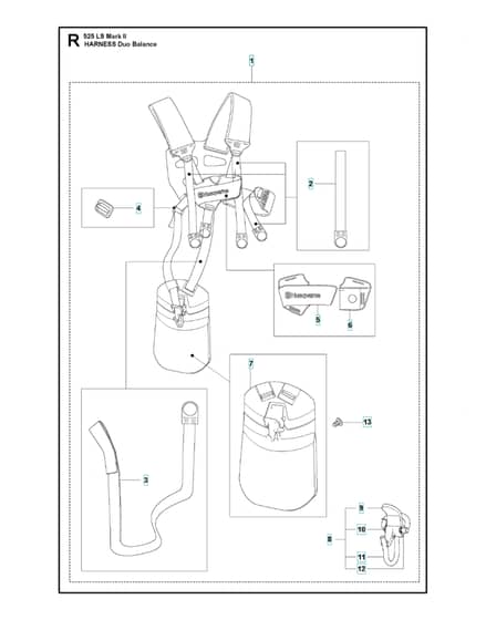 Husqvarna 525lsmarkii - Harness