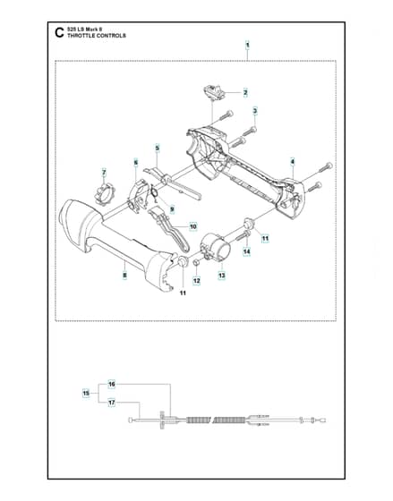 Husqvarna 525lsmarkii - Throttle Controls