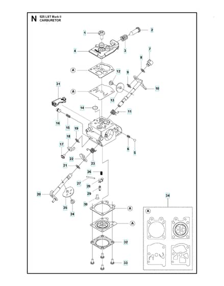 Husqvarna 525lstmarkii - Carburetor