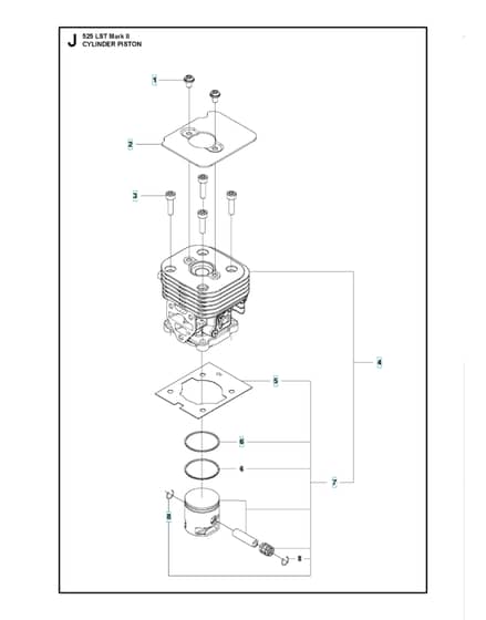 Husqvarna 525lstmarkii - Cylinder Piston