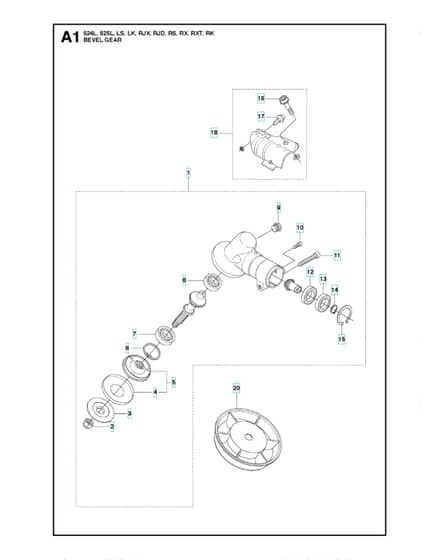 Husqvarna 525RJD - Bevel Gear