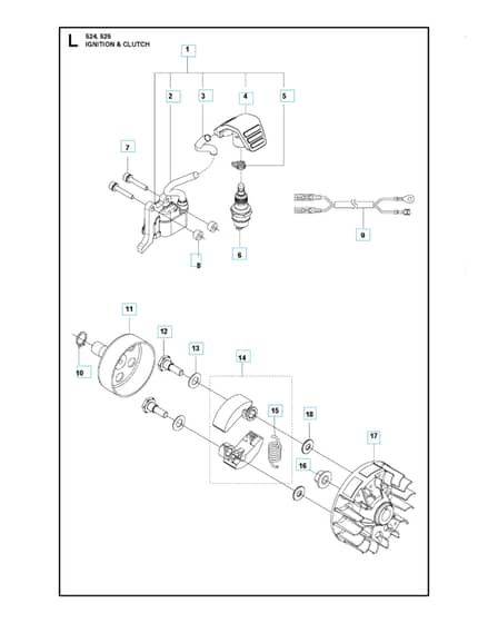 Husqvarna 525RK - Ignition System & Clutch