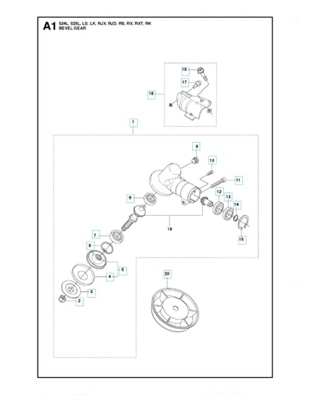 Husqvarna 525RX - Bevel Gear