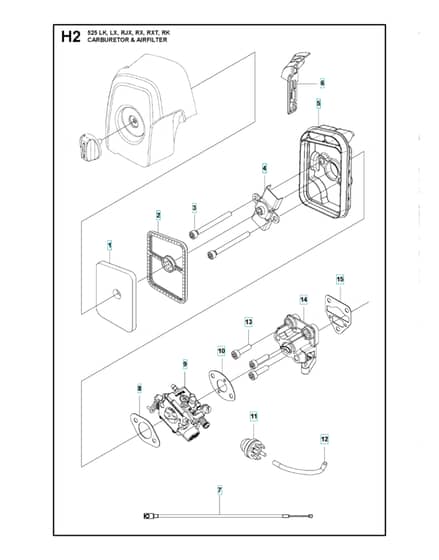 Husqvarna 525RX - Carburetor & Air Filter