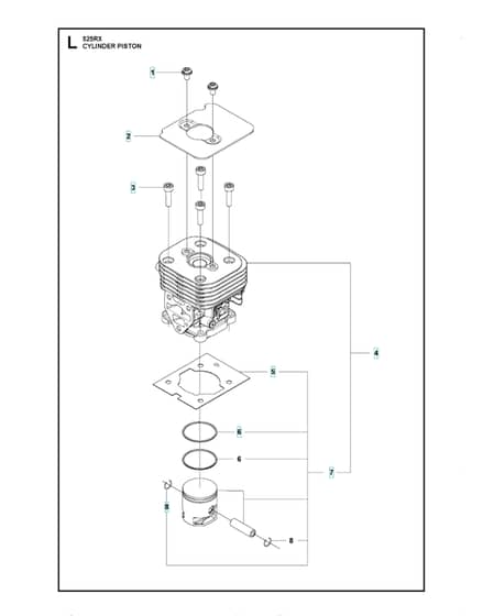 Husqvarna 525RX - Cylinder Piston