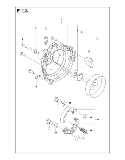 Husqvarna 531RB - Clutch