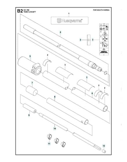 Husqvarna 531RB - Tube & Shaft 2