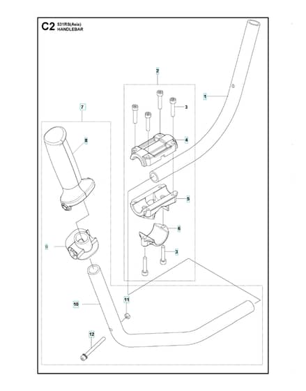Husqvarna 531RS - Handle