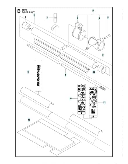 Husqvarna 531RS - Tube & Shaft