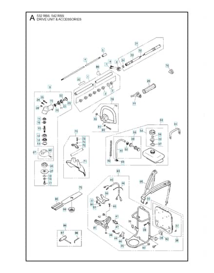 Husqvarna 532RBS - Drive Unit & Accessories