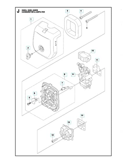 Husqvarna 533RS - Carburetor & Air Filter